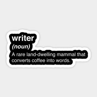 Writer Definition | Funny Novelist Writer Gift Sticker